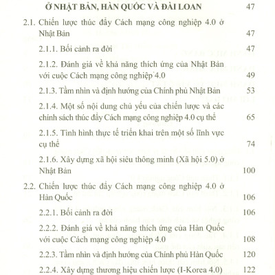 Chiến Lược Thúc Đẩy Cách Mạng Công Nghiệp 4.0 Ở Nhật Bản, Hàn Quốc, Đài Loan - Hàm Ý Chính Sách Cho Việt Nam (Sách chuyên khảo)