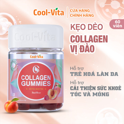 Combo Kẹo Dẻo Collagen & Kẹo Dẻo Củ Dền Coolvita Hỗ Trợ Trẻ Hóa Sáng Da - Cải Thiện Sức Khỏe Tóc Móng - Hỗ Trợ Bổ Sung Sắt, Lưu Thông Máu - Bổ Sung Năng Lượng, Kết Hợp Biotin, Vitamin C, Vitamin E & LCitrulline - 2 Hộp (60 viên x 3g)/hộp