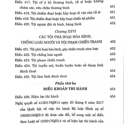 Bộ luật Hình sự (Hiện hành) (Bộ luật năm 2015, sửa đổi, bổ sung năm 2017)
