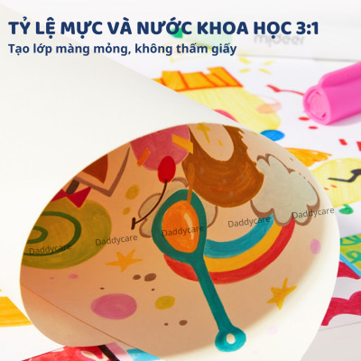 Bút màu 2 đầu , bút highlight đồ dùng học tập cho bé Dual- Tip Washable Marker Mideer