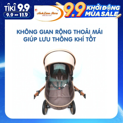 Xe đẩy kiêm nôi ru cho bé BELECOO 2 chiều hàng chính hãng