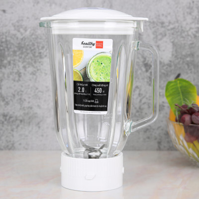 Máy xay sinh tố đa năng Panasonic MX-EX1561WRA - Công suất 450W - 1 cối xay thủy tinh 1.5L và 1 cối xay khô 50g - Lưỡi dao thép không gỉ - 2 tốc độ xay và nhồi - Hàng chính hãng - Bảo hành chính hãng 12 tháng