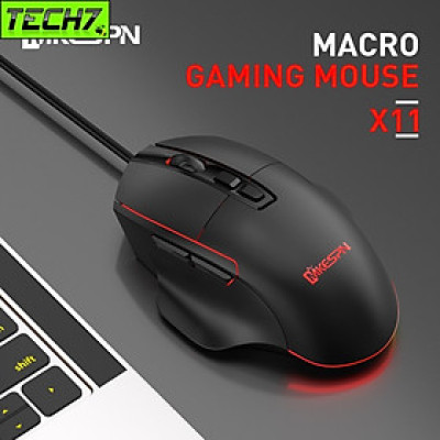Chuột led gaming macro X11 7200dpi chống mỏi cổ tay cho máy tính hàng nhập khẩu
