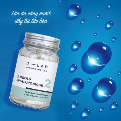 Viên uống D-LAB • Dưỡng ẩm Cấp nước cho da ️ • Ngăn lão hóa ️• Mờ nếp nhăn • Absolu Hyaluronique • Pure Hyaluronic • Pháp