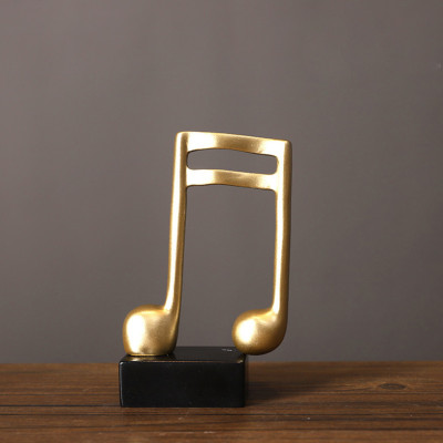 Mô hình 3 nốt nhạc, khoá sol mạ đồng trang trí đàn Piano, đồ decor trang trí nội thất tủ kệ , bàn làm việc - Hàng chính hãng