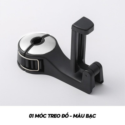 Móc treo đồ sau ghế ô tô, dụng cụ treo đồ đa năng dành cho ô tô phù hợp mọi loại xe kiêm kẹp điện thoại tiện dụng