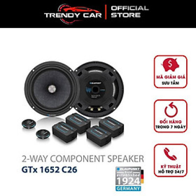 Với Loa cánh 2 way Blaupunkt GTX 1652 C26  2-way component Speakers hàng Đức từ 1924