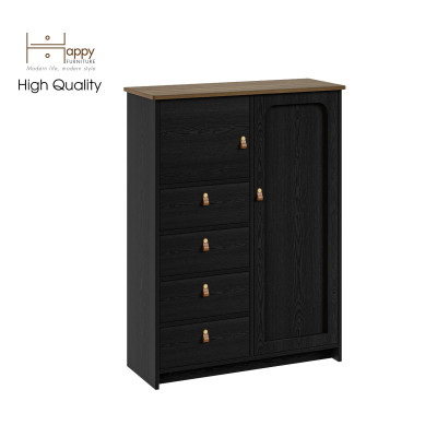 [Happy Home Furniture] NOMIA , Tủ lưu trữ 5 ngăn - 1 cửa mở , 90cm x 35cm x 120cm ( DxRxC), TCM_035