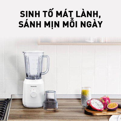 Máy xay sinh tố Panasonic MX-EX1031WRA (3 cối) - Công suất 450W - 1L - Cối nhựa kháng vỡ - Lưỡi dao thép không gỉ - Hàng chính hãng 