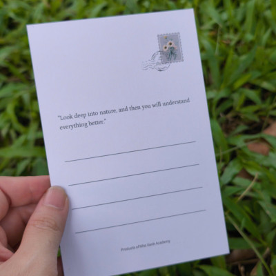 BỘ 100 POSTCARD PETALA & FOLIA - Minh Họa Thực Vật Nghệ Thuật - Giấy Mỹ Thuật 300g Cao Cấp - Nho Xanh 