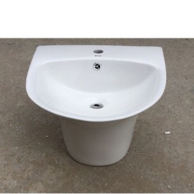 Chậu Lavabo GRVL 2812 Treo Tường liền chân tròn