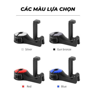 Móc treo đồ trên ô tô gài trước sau ghế sành điệu kèm giá đỡ kẹp điện thoại trên xe tiện lợi thiết kế chắc chắn cao cấp