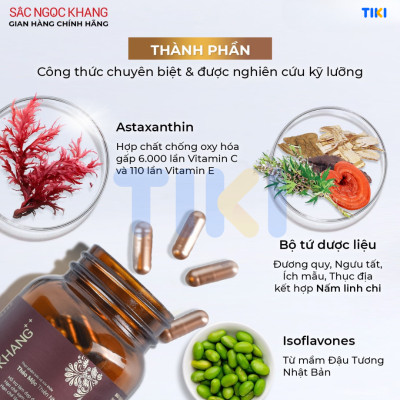 Viên uống Sắc Ngọc Khang ++ (120 viên) dòng cao cấp giúp chống lão hóa, giảm nám sạm và cân bằng nội tiết tố