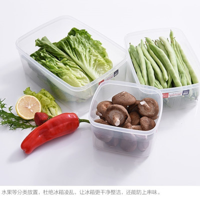 Combo 02 hộp nhựa bảo quản thực phẩm Nakaya 1300ml, có nắp mềm - Nội địa Nhật Bản