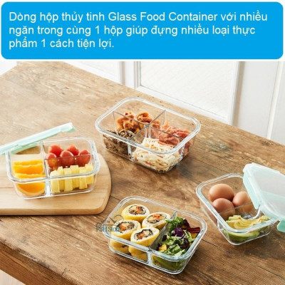 Hộp thủy tinh chia ngăn Lock&Lock Glass Food Container dung tích từ 860ml đến 1040ml LLG456 LLG457 LLG458