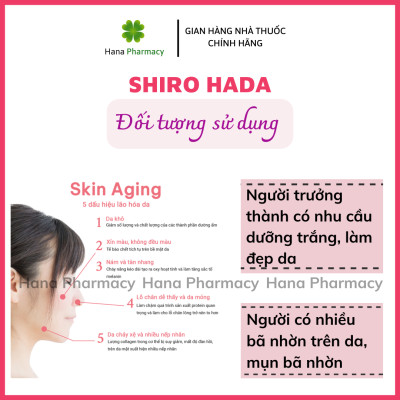 [Hàng nội địa Nhật] SHIRO HADA viên uống TRẮNG SÁNG bật tone, NGỪA MỤN, giúp da hồng hào, mịn màng (Hộp 90v/30 ngày)