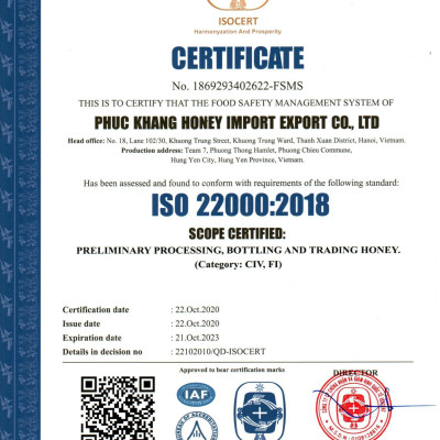 Mật ong rừng Tây Bắc Phúc Khang 140G - Thu hoạch tự nhiên - Nguyên chất - Không nhiễm hóa chất , Kháng sinh , Kim loại nặng , Chất bảo vệ thực vật - Tặng hộp trà sâm hàn quốc 10 gói khi mua từ 3 hũ 