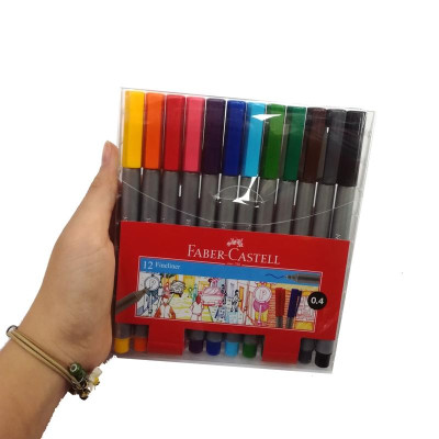 Bút dạ kim nắp kẹp 12 màu Faber 150712