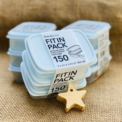 Set 03 hộp thực phẩm nắp mềm Fit in Pack hàng Made in Japan