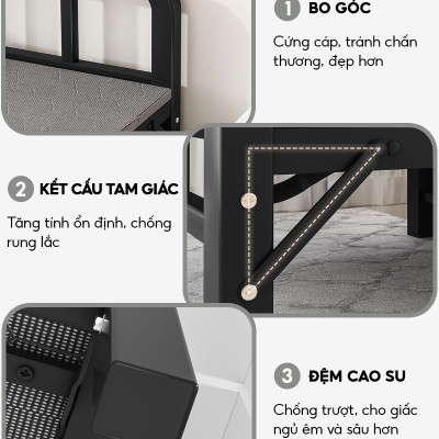 Giường gấp gọn thông minh tải trọng cao Q115 NIKITA, gọn nhẹ tiết kiệm không gian linh hoạt 2024