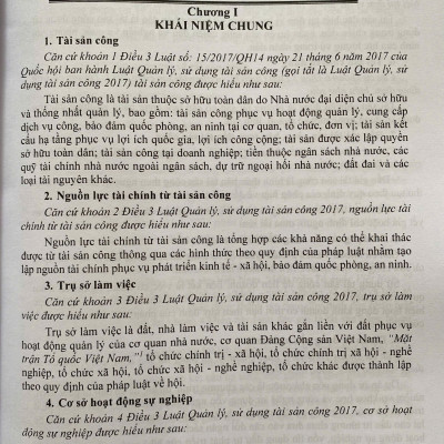 Chỉ Dẫn Áp Dụng Luật Quản Lý, Sử Dụng Tài Sản Công ( sửa đổi, bổ sung ) Năm 2024 - Chế  Độ Quản Lý, Sử Dụng Tài Sản Công Tại Cơ Quan, Tổ Chức, Đơn Vị