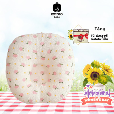 Gối chống trào ngược cho bé Rototo Bebe cao cấp nhập khẩu - Loại ripple thiết kế giấu khóa
