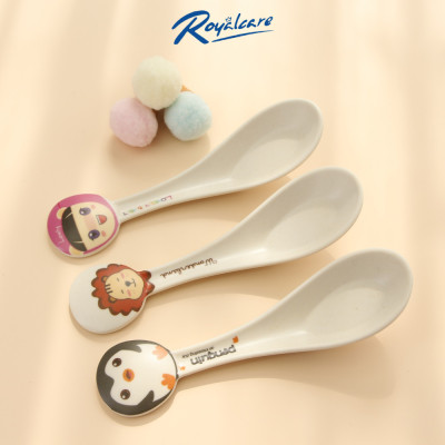 Thìa cán ngắn chất liệu bột tre Bamboo kháng khuẩn D7066 ROYALCARE - ăn dặm an toàn cho cho sức khỏe của bé