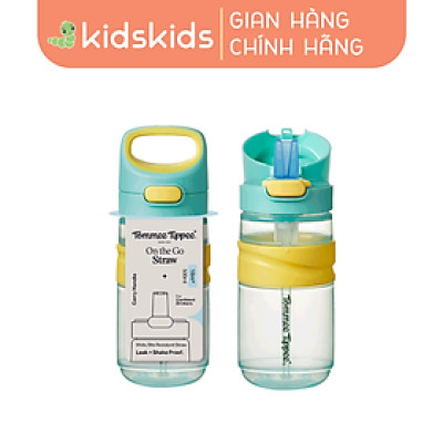 Bình Uống Nước Tommee Tippee On The Go Straw 500ml – Cho Bé Từ 18 Tháng, Xanh Lá