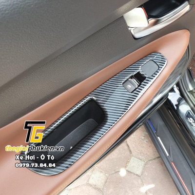Ốp nội thất vân Carbon cho Hyundai Santafe 2019-2020 Cao cấp