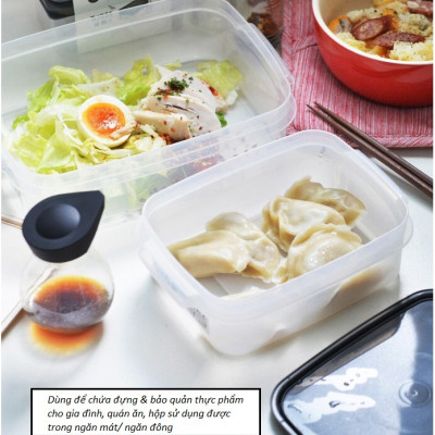 Hộp thực phẩm Million Pack thương hiệu Yamada, nắp bằng silicone mềm dẻo, an toàn tuyệt đối khi sử dụng -Made in Japan