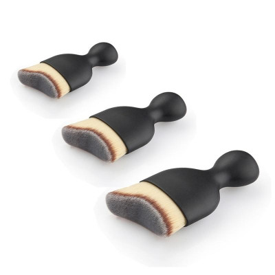 Chổi quét mini đầu cong sợi lông mềm dùng vệ sinh nội thất ô tô/ bảng điều khiển/ cửa thoát khí