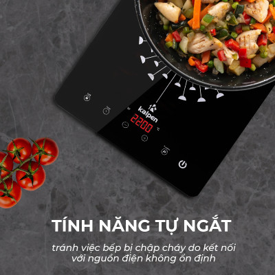 Bếp điện từ đơn Kalpen IK1 công suất 2200W tặng Nồi lẩu Inox 30cm, bảo hành 2 năm - Hàng chính hãng