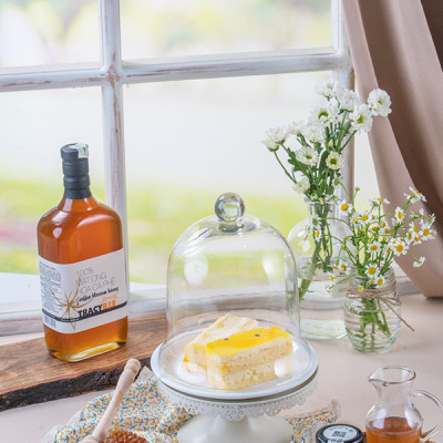 Hộp quà gỗ đôi mật ong hoa cà phê 850G