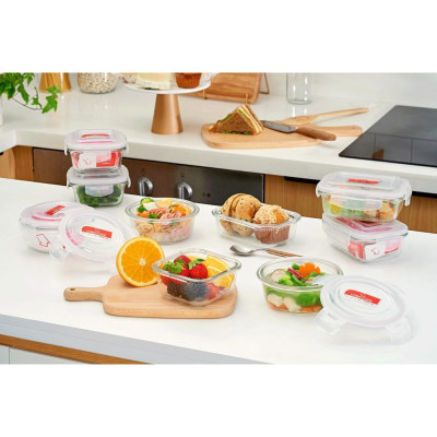 Bộ 3 hộp thủy tinh chịu nhiệt hình chữ nhật dung tích 370ml-CCL33