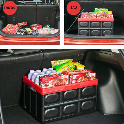 Hộp Đựng Đồ Để Cốp Xe Ô Tô Gấp Gọn | Hộp Đựng Đồ Để Xe Ô Tô Bằng Nhựa Gấp Gọn Tiện Dụng, Chống Nước, Gấp Gọn Không Tốn Diện Tích