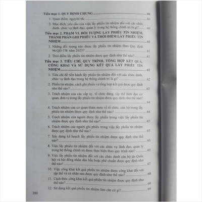 Sách Quy Định Lấy Phiếu Tín Nhiệm Đối Với Các Chức Danh, Chức Vụ Lãnh Đạo, Quản Lý Trong Hệ Thống Chính Trị - V2245T