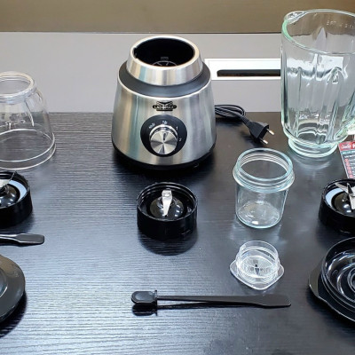 Máy xay sinh tố đa năng 3 cối LADOMAX HA-9168-3, 650W, moto đồng, công nghệ Nhật - Hàng chính hãng