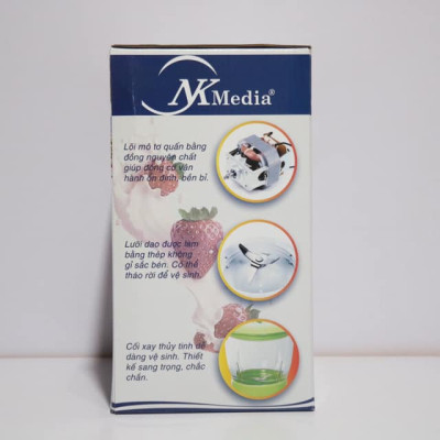 Máy Xay Sinh Tố 3 Cối Thủy Tinh NK Media MD-823 - Hàng Chính Hãng