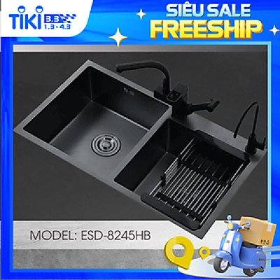 Chậu Rửa Chén Ecalite ESD-8245HB - Lắp Nổi/Lắp Âm - Chất Liệu Inox Cực Bền - Hàng Chính Hãng