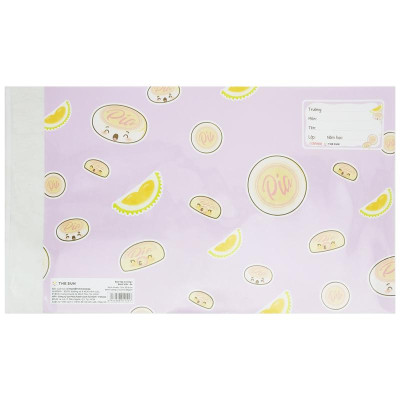 Giấy Bao Tập 2 Trong 1 Bìa Kiếng - Bánh Việt - The Sun 04 - Bánh Pía (5 Cái/ Xấp)