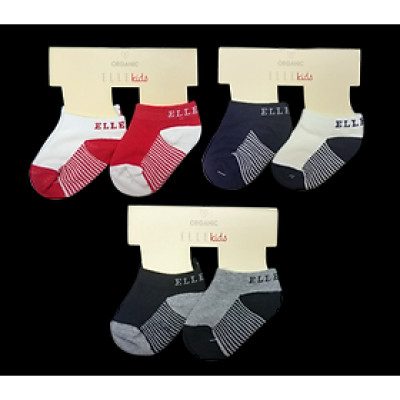 Lốc 2 Đôi Tất ORGANIC Dành Cho Trẻ 6-18M Thương Hiệu ELLE EK30 LOC2