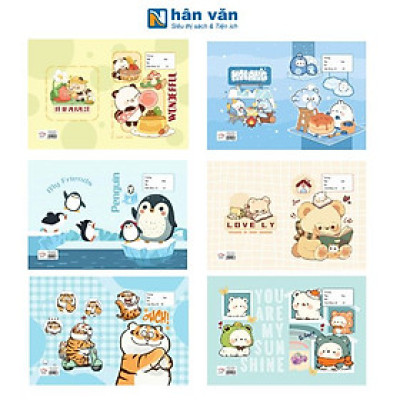 Giấy Bao Tập - In Họa Tiết Hoạt Hình Dễ Thương - 10 Bao Tập/Xấp