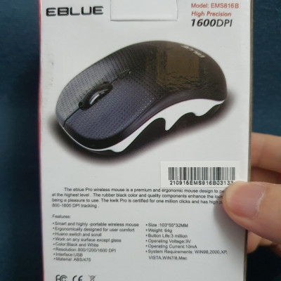 Mouse chuột ko dây Eblue EMS816 1600dpi - Hàng chính hãng