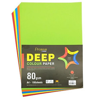 Tập Giấy 5 Màu A4 80gsm Deep - Campap CA4776 (100 tờ)