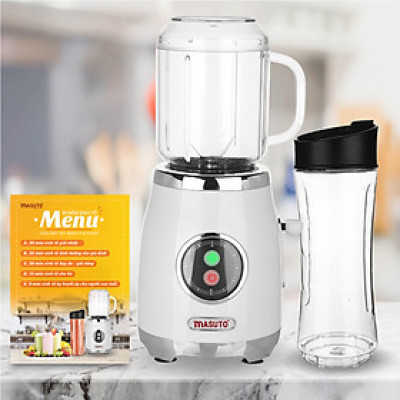 Máy Xay Sinh Tố Blender Đa Năng Masuto BL399B Công Nghệ Nhật Bản Và Bình Thể Thao Masuto 600ml - Hàng Chính Hãng