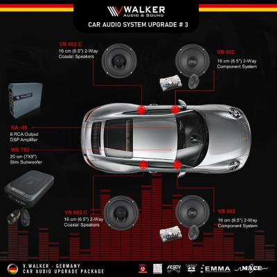 Cấu hình âm thanh ô tô Walker Độ âm thanh Ô tô cao cấp chất lượng Germany
