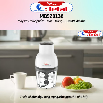 Máy xay thực phẩm Tefal 3 trong 1 MB520138 - 300W, 400mL - Hàng Chính Hãng - Bảo Hành 12 Tháng