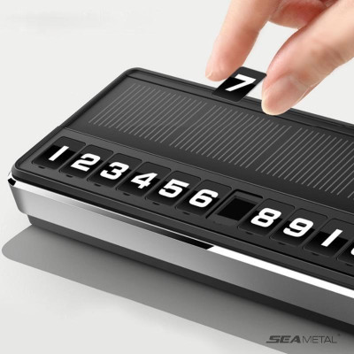 Bảng Số Điện Thoại Pin Sạc Năng Lượng Mặt Trời Phát Sáng Ban Đêm Dừng Đỗ Xe Toyota Vios, Hyundai, Kia, Peugeot, Honda