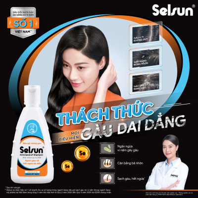 Dầu gội Selsun chống gàu, sạch gàu & hết ngứa da đầu Selsun Anti-Dandruff Shampoo 100ml