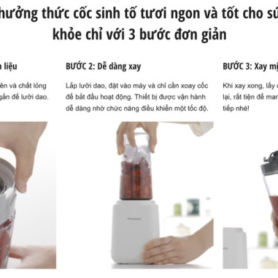 Máy xay sinh tố Panasonic MX-XP103WRA - Hàng Chính Hãng